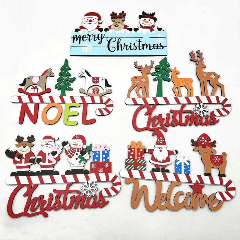 Welcome Letter Festive Plaques Christmas Decorations