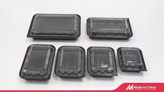 Déjeuner de bento en plastique d'emballage alimentaire sûr au micro-ondes 350 ml